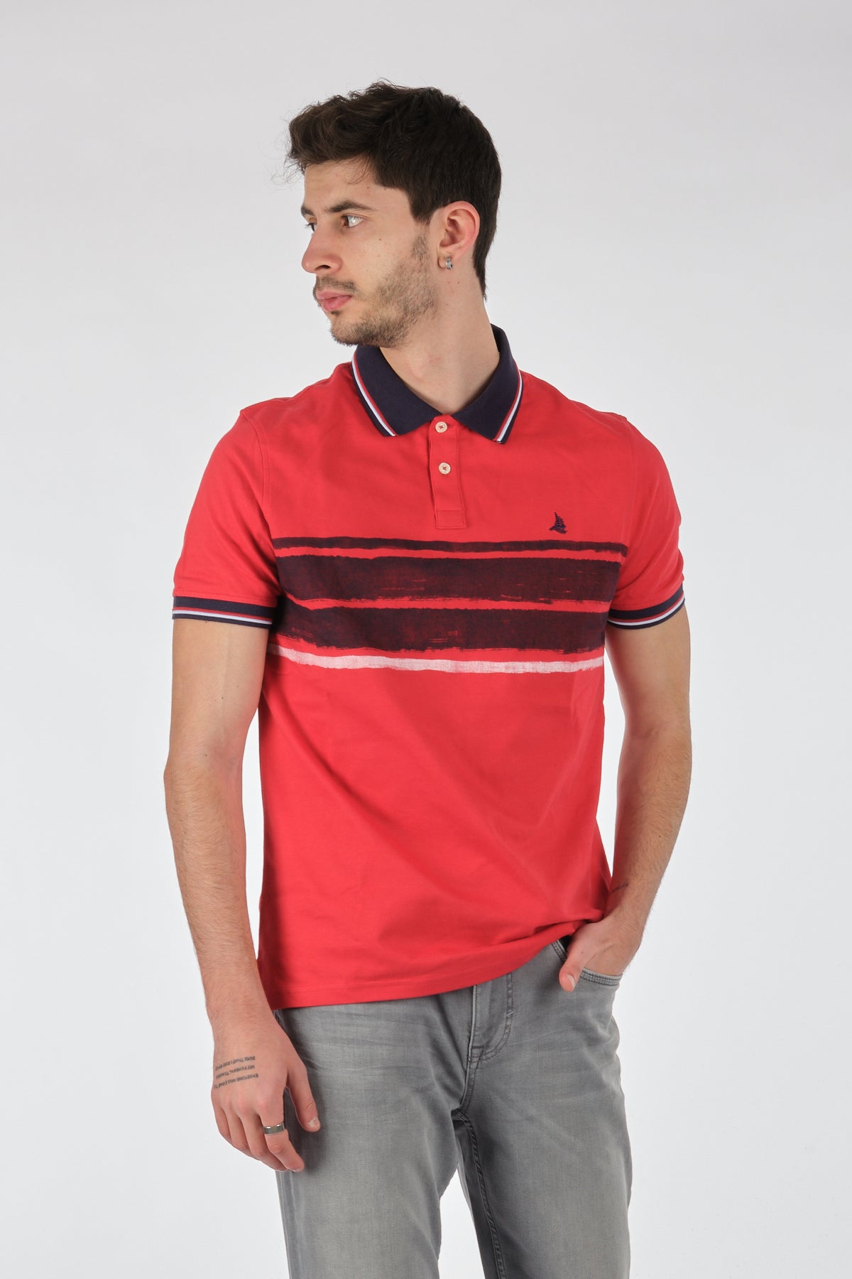 Porto Cervo Erkek Minimalist Polo Yaka Kısa Kol T-Shirt - Günlük Şıklık Main image
