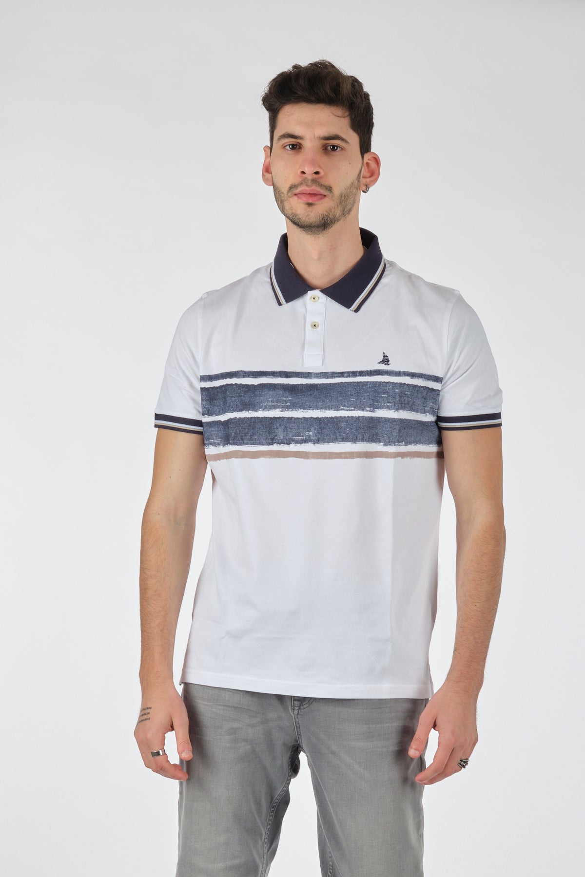 Porto Cervo Erkek Minimalist Polo Yaka Kısa Kol T-Shirt - Günlük Şıklık Secondary image