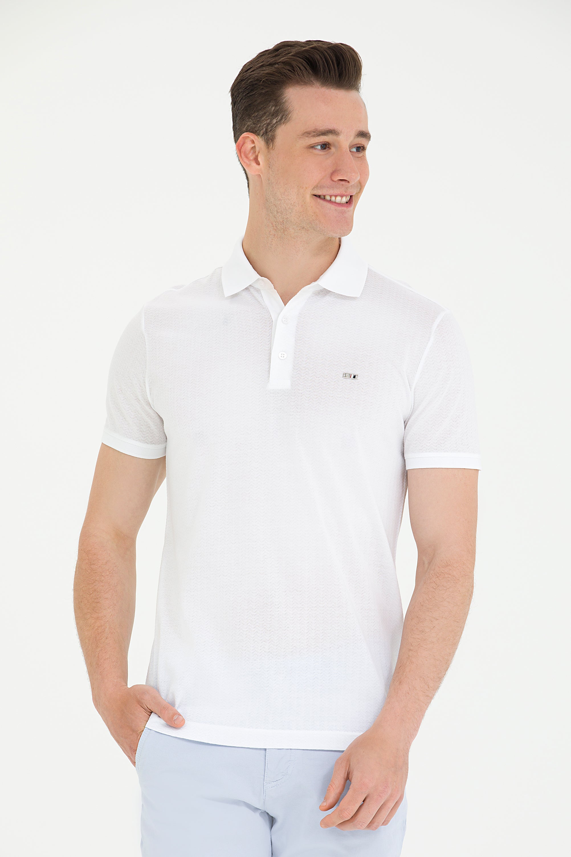 U.S. Polo Assn. Erkek Minimalist Polo Yaka Kısa Kol T-Shirt - Günlük Stil