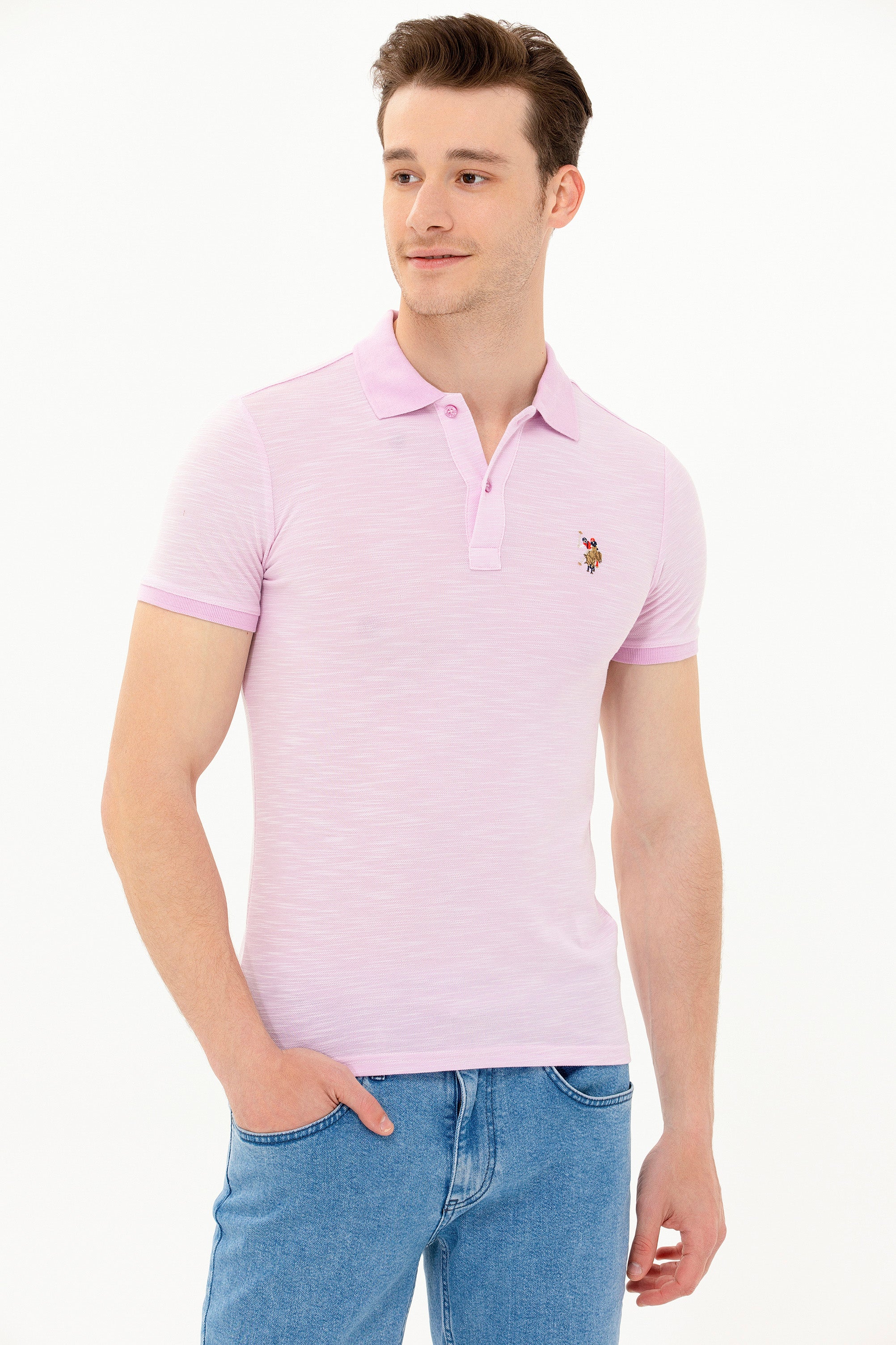 U.S. Polo Assn. Erkek Minimalist Polo Yaka Kısa Kol T-Shirt - Günlük Stil Main image