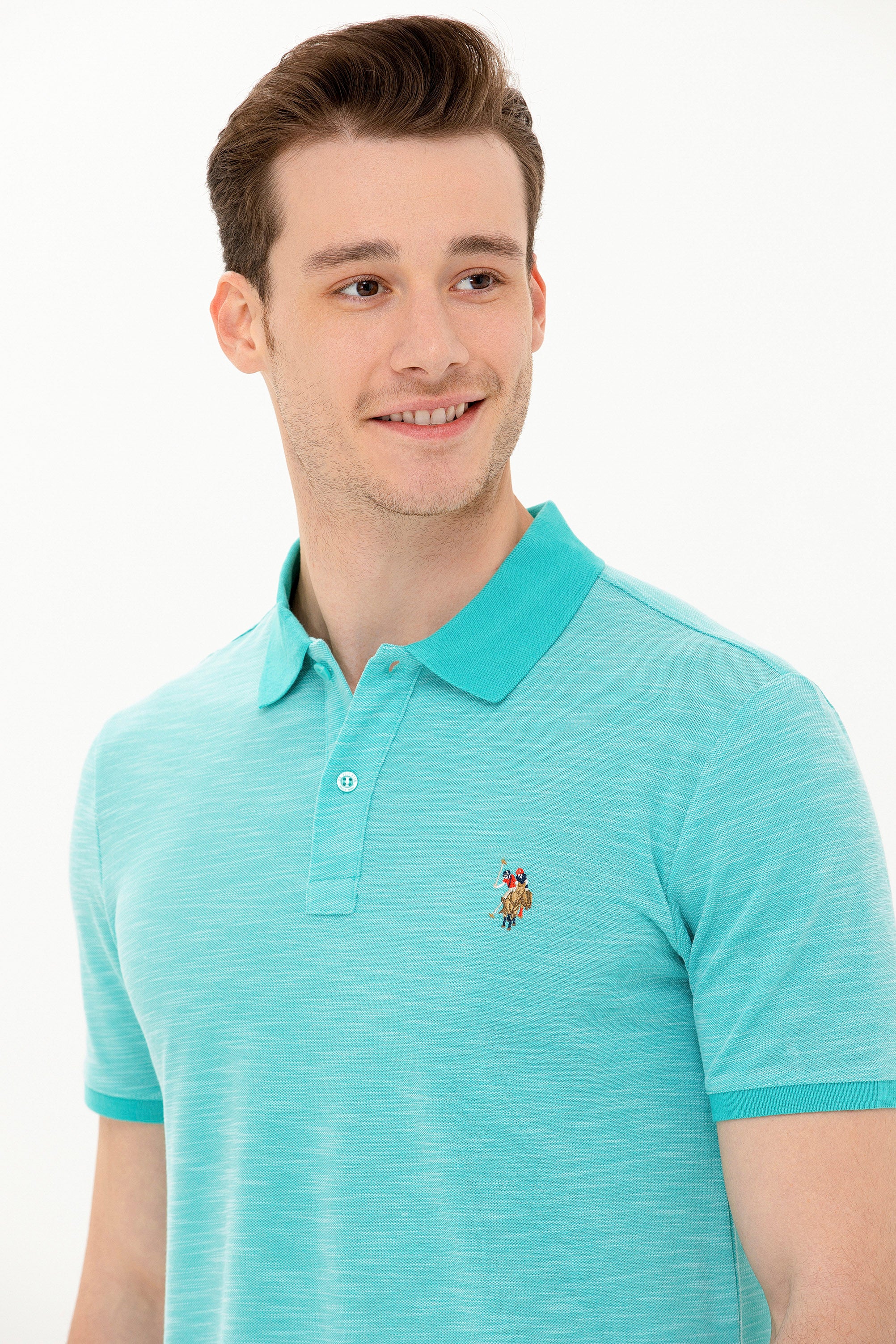 U.S. Polo Assn. Erkek Minimalist Polo Yaka Kısa Kol T-Shirt - Günlük Stil