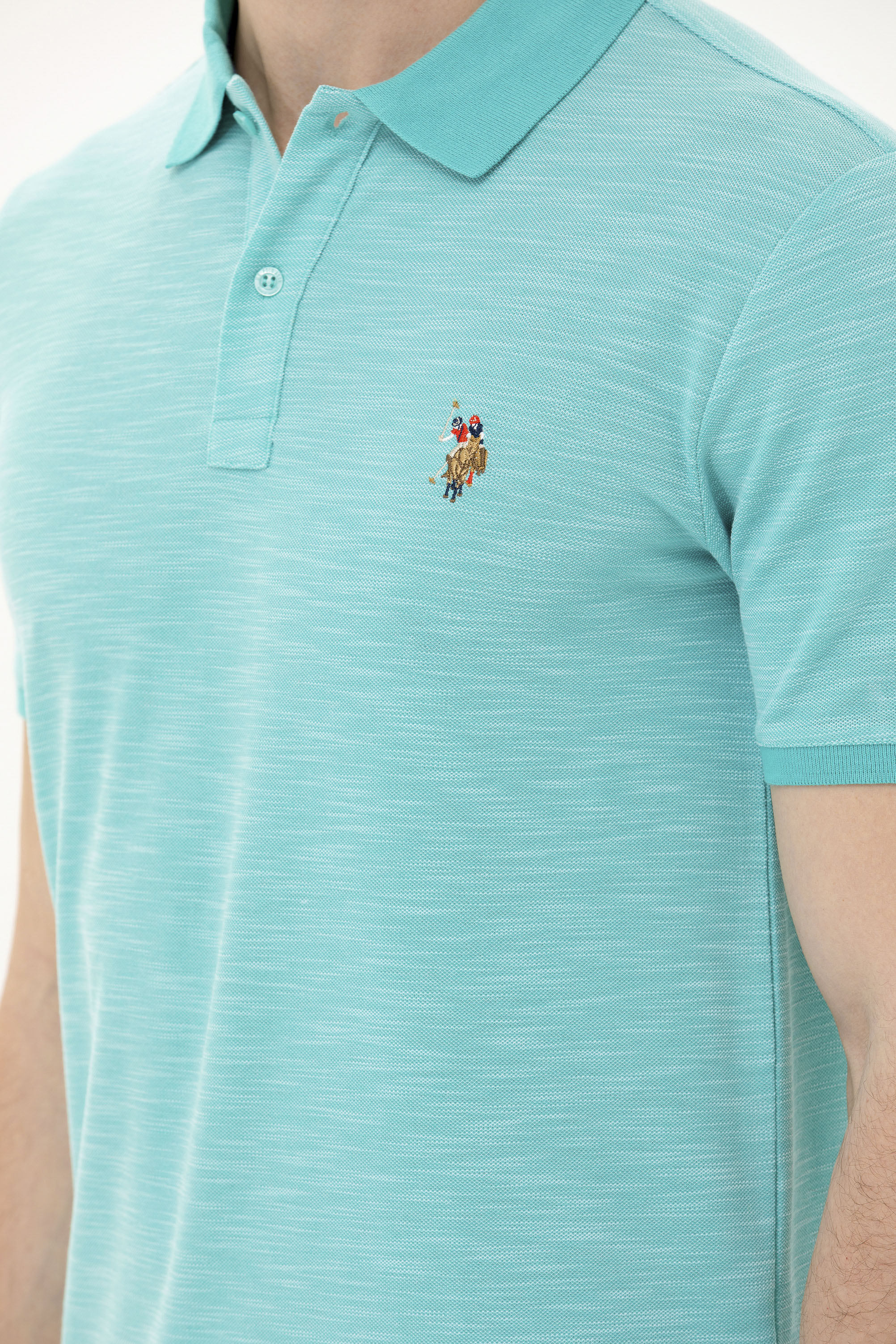 U.S. Polo Assn. Erkek Minimalist Polo Yaka Kısa Kol T-Shirt - Günlük Stil