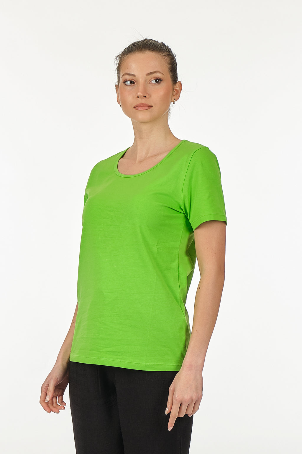 Vedi Minimalist Kadın T-Shirt - Kısa Kol Yuvarlak Yaka - Günlük