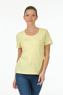Vedi Minimalist Kadın T-Shirt - Kısa Kol Yuvarlak Yaka - Günlük
