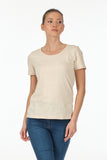 Vedi Minimalist Women's T-Shirt - Short Sleeve Round Neck - Casual
