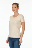 Vedi Minimalist Women's T-Shirt - Short Sleeve Round Neck - Casual