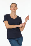 Vedi Minimalist Women's T-Shirt - Short Sleeve Round Neck - Casual