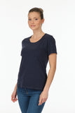 Vedi Minimalist Women's T-Shirt - Short Sleeve Round Neck - Casual