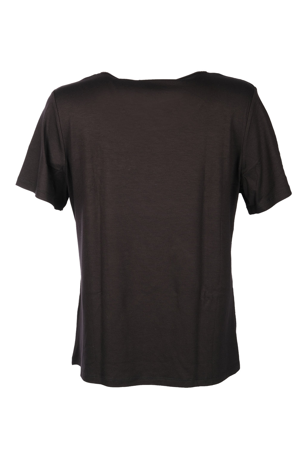Vedi Büyük Beden Yuvarlak Yaka Taş Detaylı Kadın T-Shirt 25YXD5099