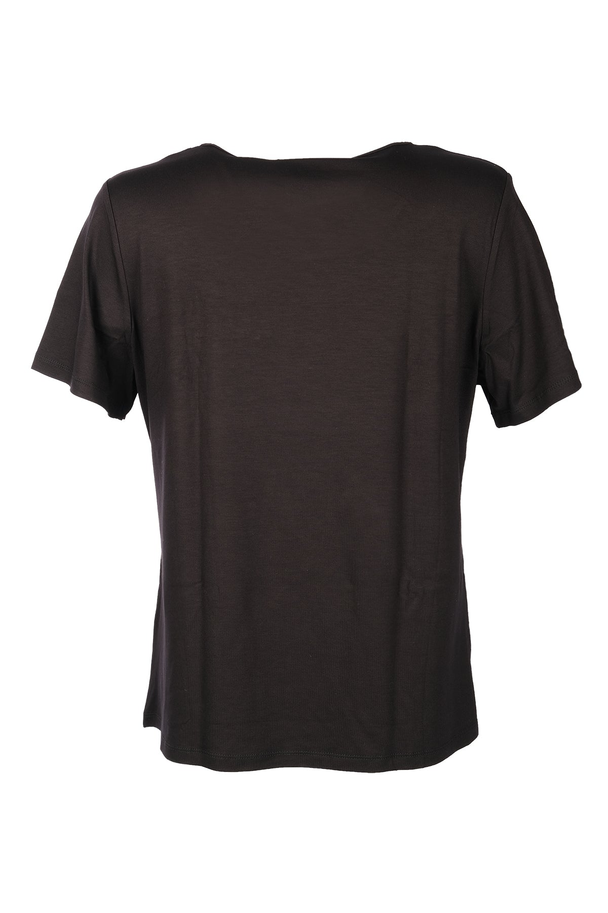 Vedi Büyük Beden Yuvarlak Yaka Taş Detaylı Kadın T-Shirt 25YXD5099