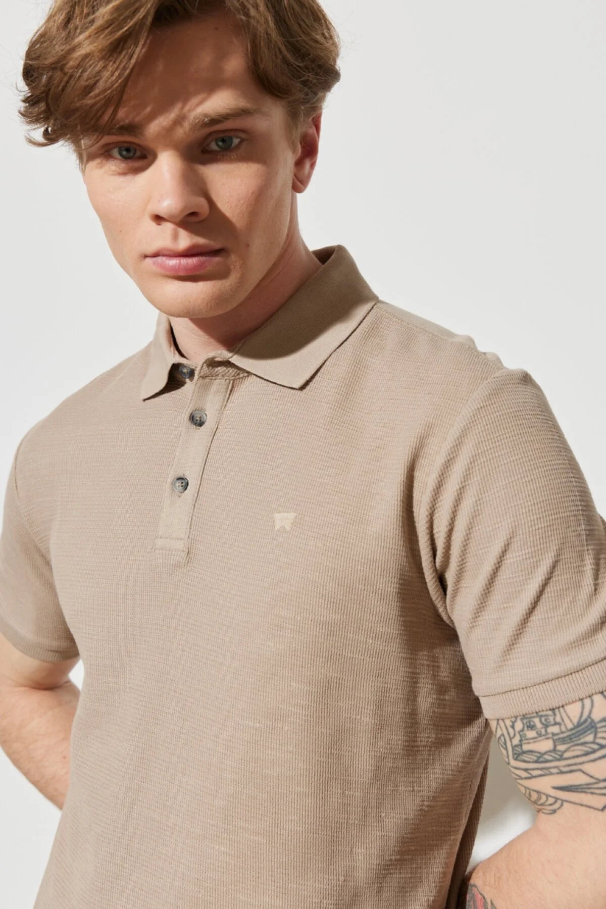 Wrangler Erkek Polo Yaka Kısa Kol T-Shirt - Minimalist Günlük