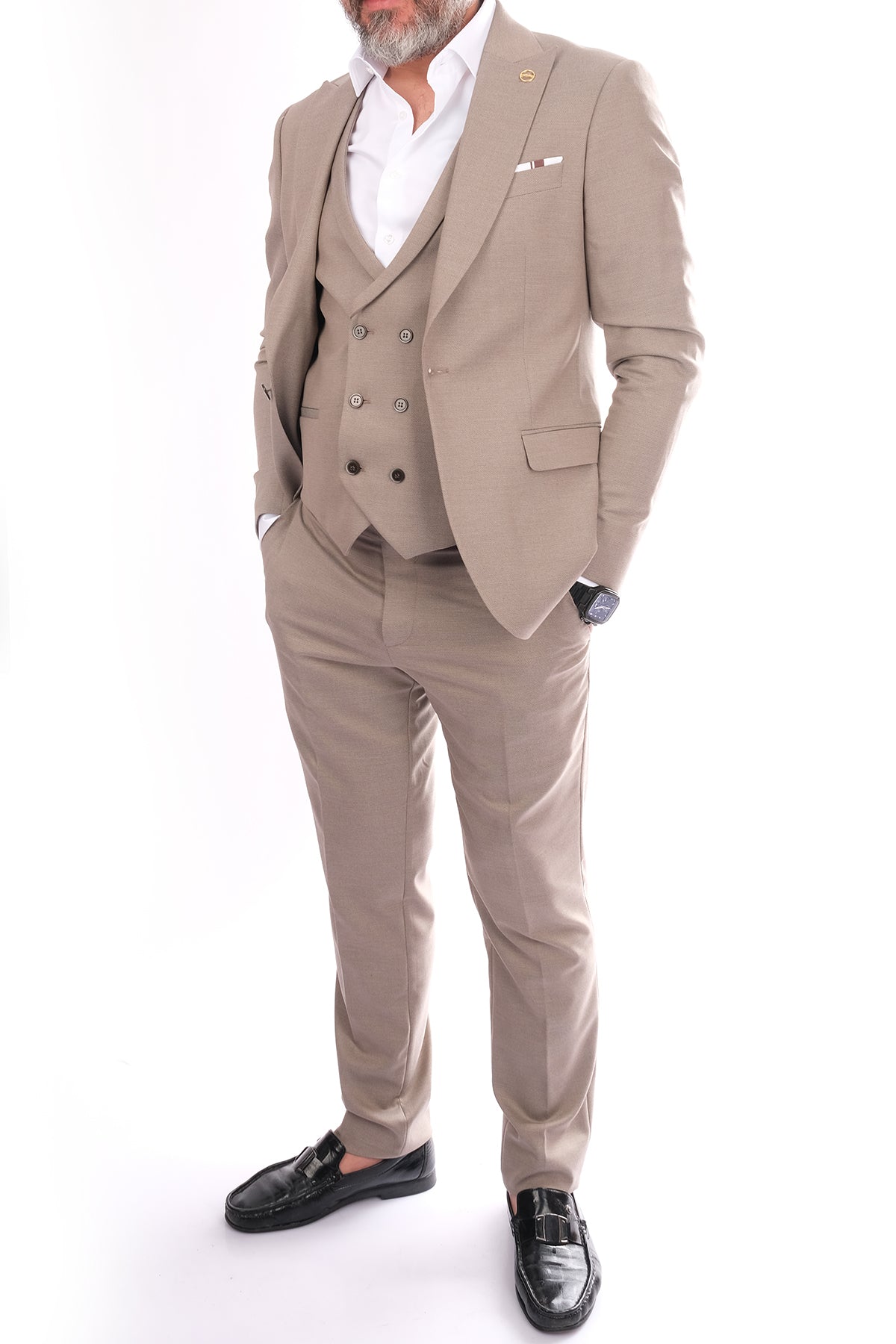 Papyon Minimalist Regular Fit Üçlü Takım Elbise - İş ve Özel Günler İçin Main image