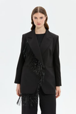 Müsemma Plus Size Elegant Suit with Tassel and Sequin Details