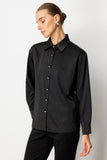 Stone Embellished Satin Shirt Ekol