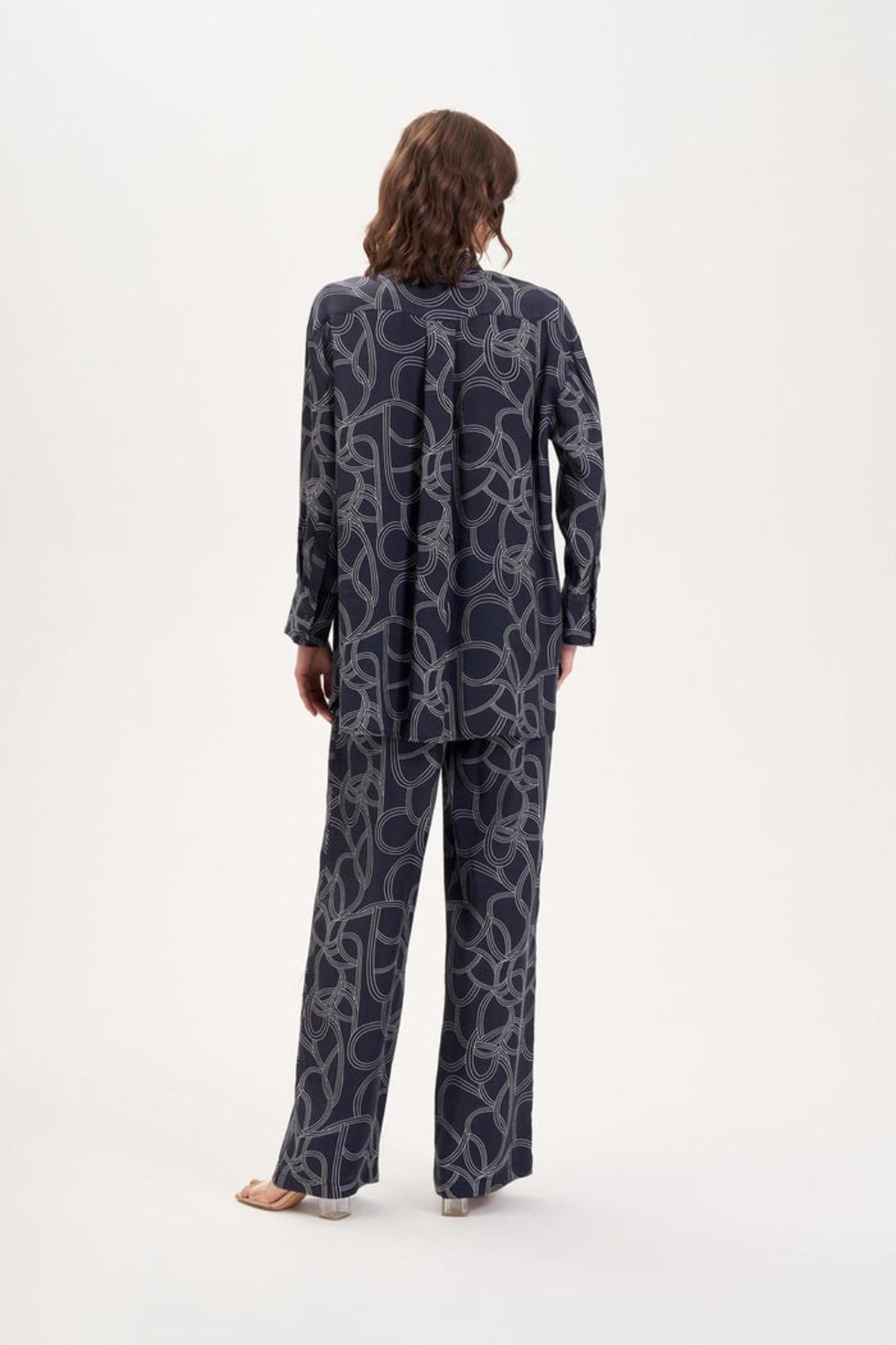 Terzi Dükkanı Oversize Gömlek Yaka Midi Kadın Takım - Minimalist & Şık