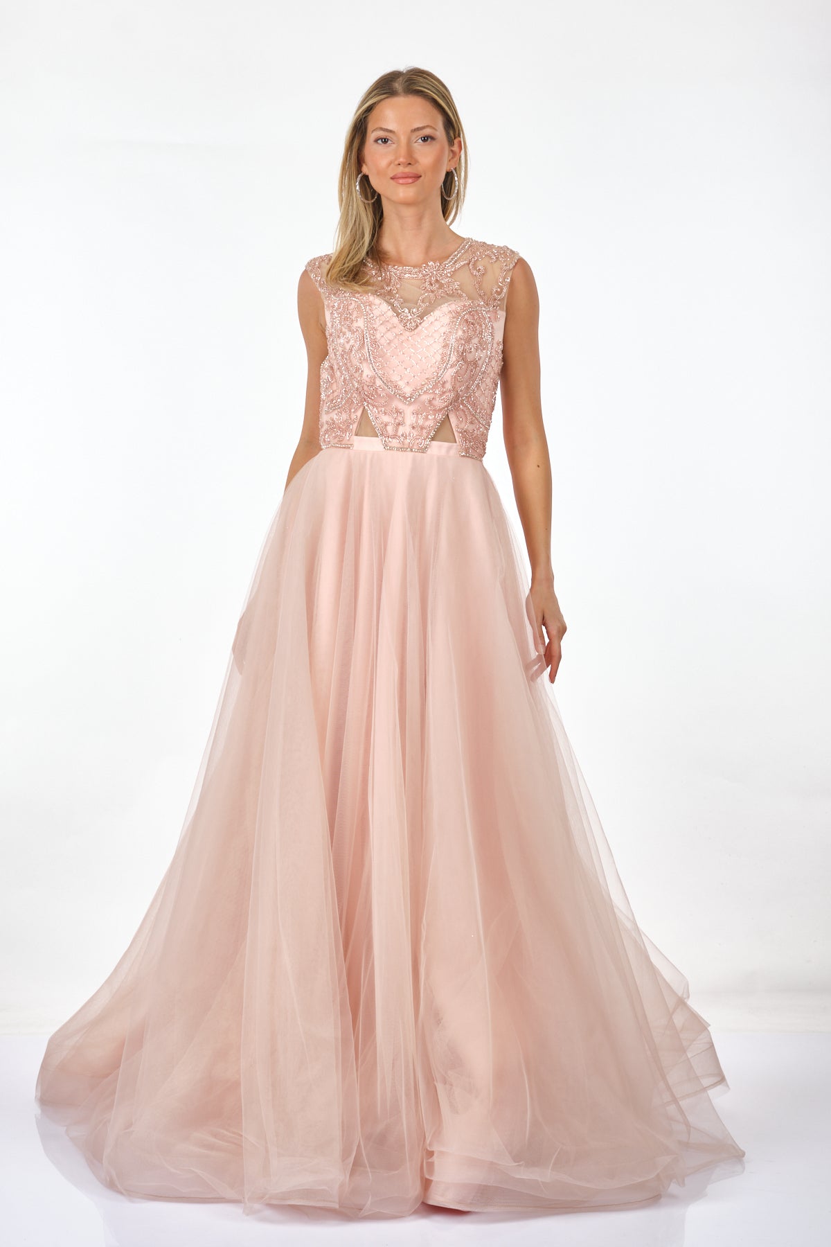 Tiara Abiye Elbise - Maxi, Kapalı Yaka, Tül Detaylı, Özel Gün Secondary image