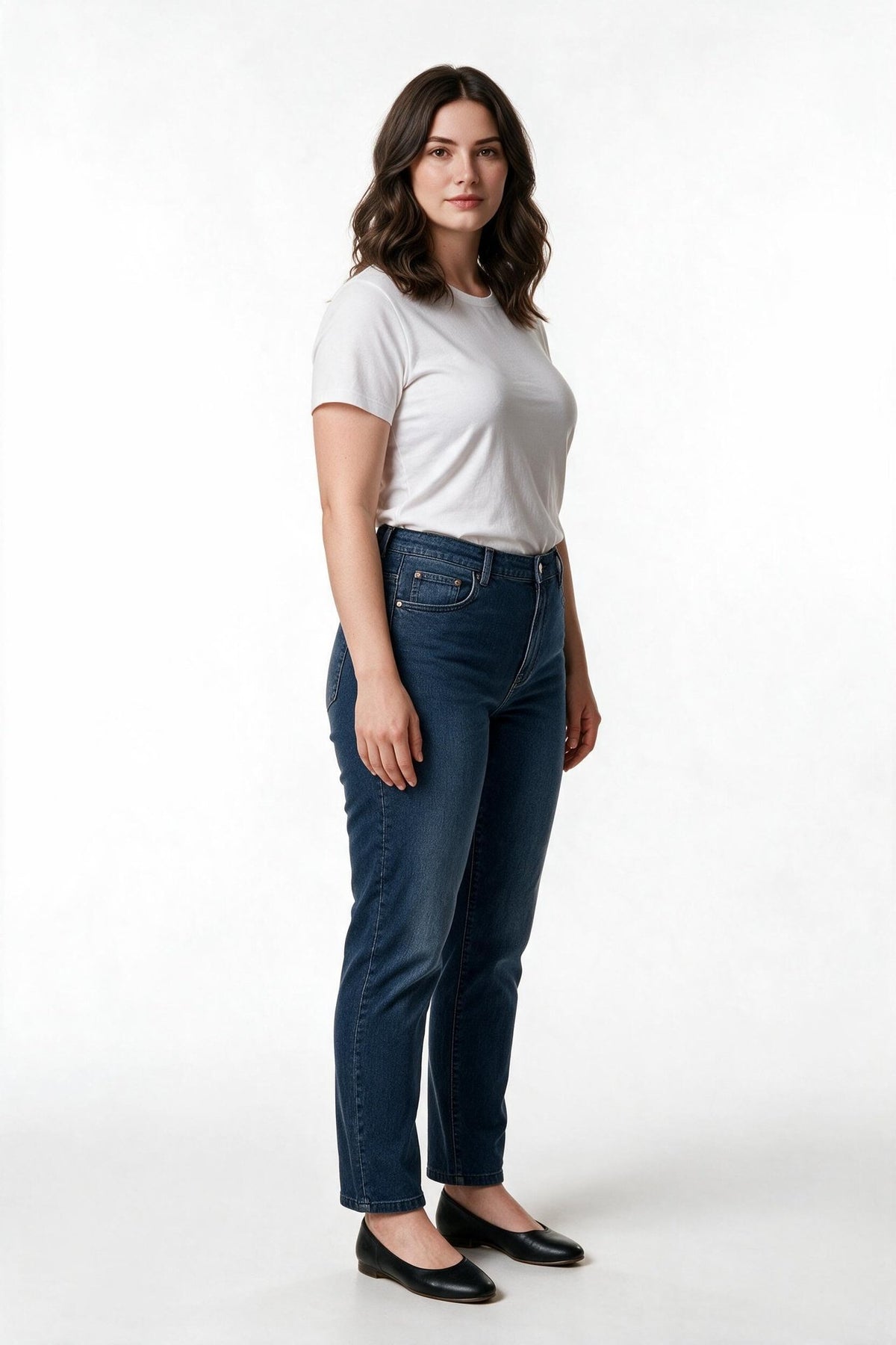 Tolga Saraçoğlu Kadın Yüksek Bel Normal Kesim Denim Jean Pantolon