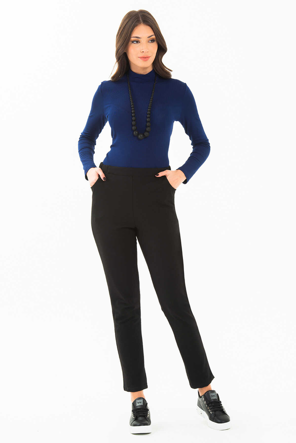 Tolga Saraçoğlu Minimalist Yüksek Bel Regular Fit Kadın Pantolon - Günlük & Ofis