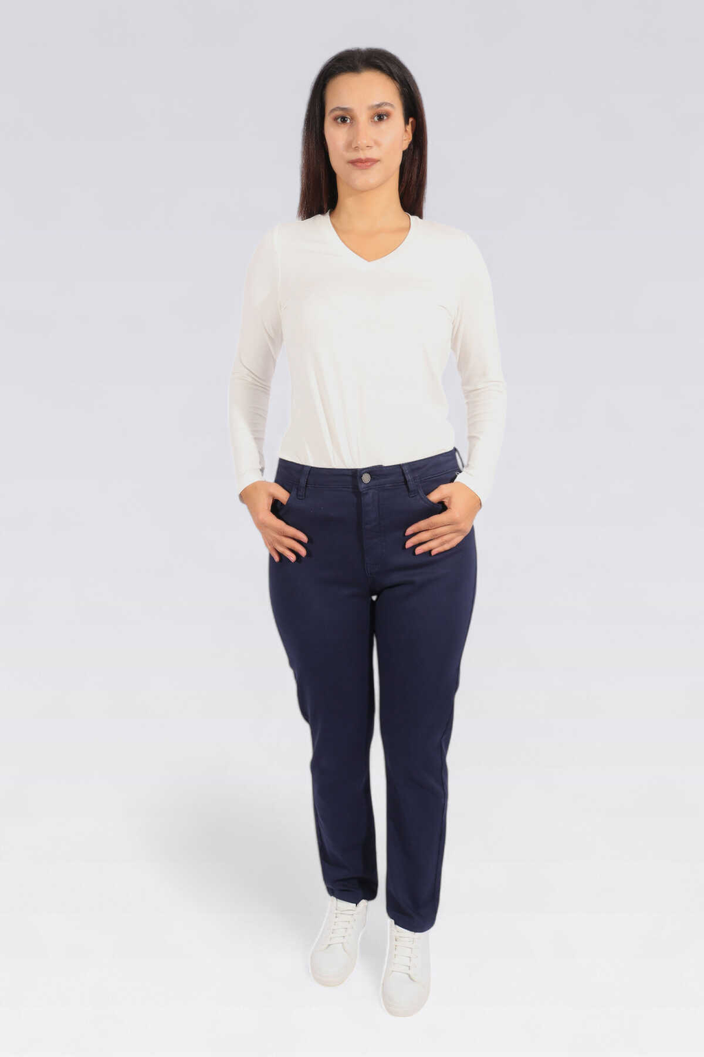 Tolga Saraçoğlu Minimalist Yüksek Bel Regular Fit Kadın Pantolon - Günlük