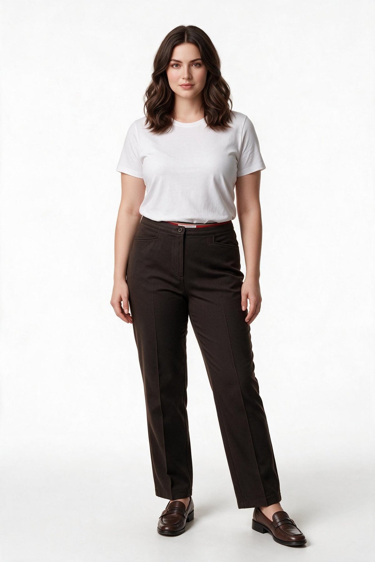 Tolga Saraçoğlu Minimalist Midi Kadın Pantolon - Yüksek Bel, Rahat, Günlük Ana görsel