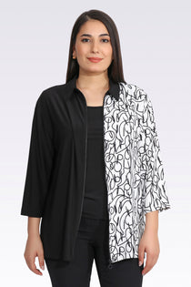 Tolga Saraçoğlu Oversize 3/4 Kol Gömlek Yaka Kadın Ceket - Minimalist Stil