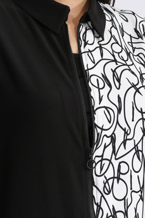 Tolga Saraçoğlu Oversize 3/4 Kol Gömlek Yaka Kadın Ceket - Minimalist Stil