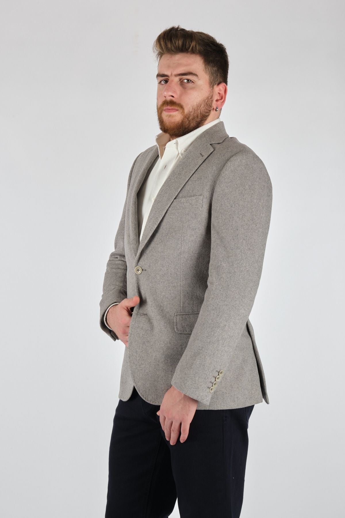 Tom Becker Minimalist Erkek Keten Ceket - Regular Fit Main image