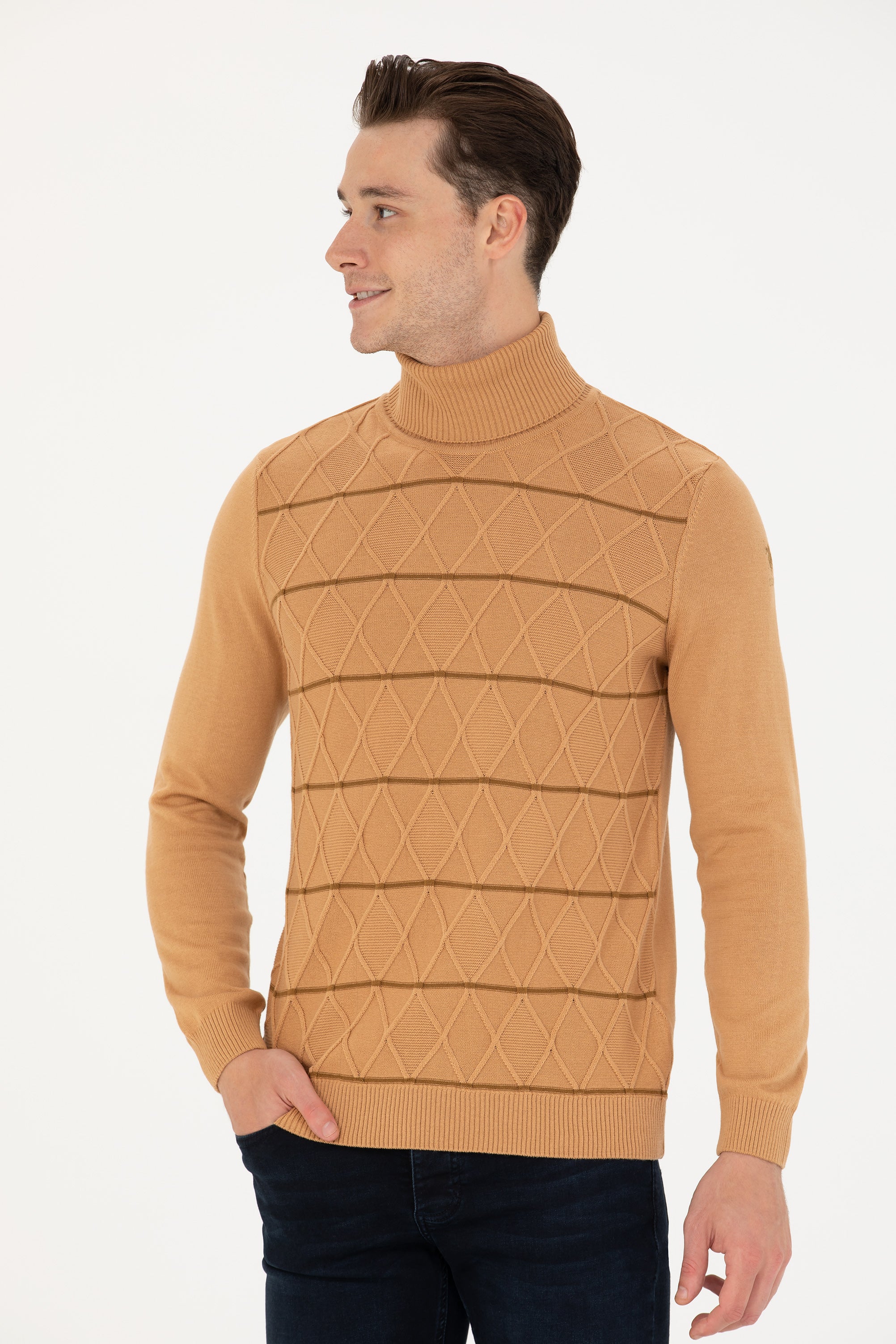 U.S. Polo Assn. Minimalist Boğazlı Erkek Triko - Günlük Şıklık Secondary image