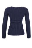 Unique Mode Minimalist Long-Sleeve Women's Knitwear - Everyday Elegance
