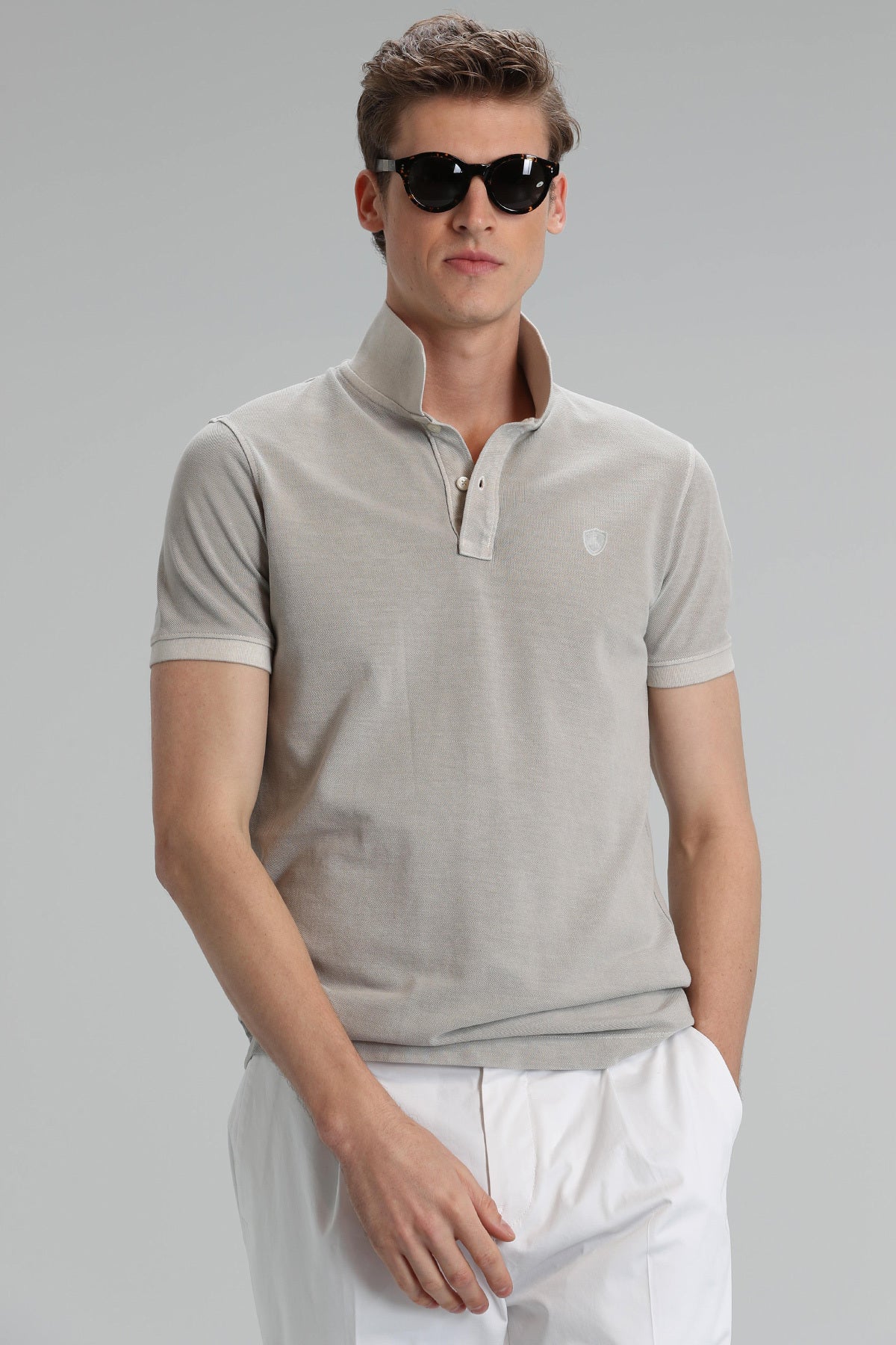 Lufian Minimalist Polo Yaka Erkek T-Shirt - Kısa Kol, Günlük Kullanım