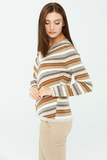Women's Striped V-Neck Sweater Pattern