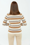 Women's Striped V-Neck Sweater Pattern