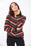 Women's Striped V-Neck Sweater Pattern
