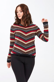 Women's Striped V-Neck Sweater Pattern