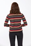 Women's Striped V-Neck Sweater Pattern