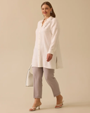 Plus Size Beaded Buttoned Tunic Gala-Xi