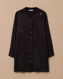 Plus Size Beaded Buttoned Tunic Gala-Xi