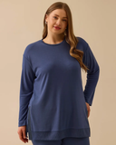 Gala-xi Oversize Long Sleeve Midi Tunic - Minimalist Everyday Style