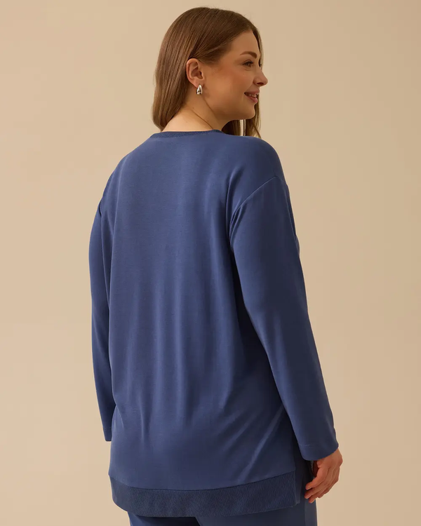 Gala-xi Oversize Uzun Kol Midi Tunik - Minimalist Günlük Stil