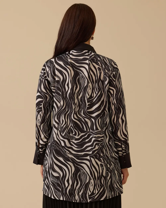 Plus size zebra print shirt tunic Gala-Xi