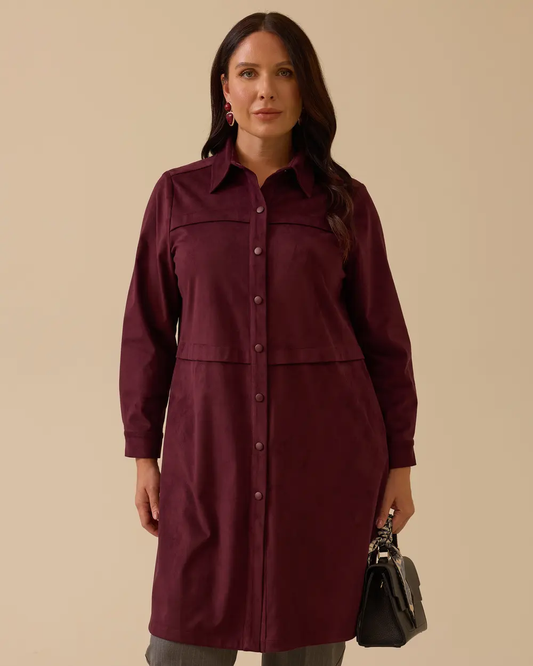 Plus size suede tunic with pockets Gala-Xi