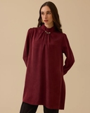 Scl tunic with pleat detail and collar accessory
