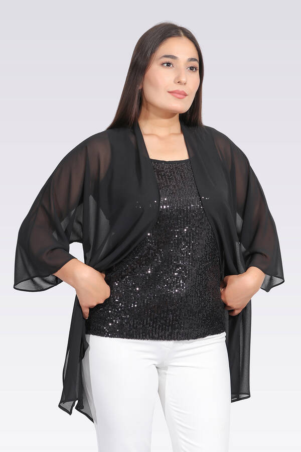 Tolga Saraçoğlu Oversize Şifon Midi Tuni̇k - Minimalist Günlük Stil