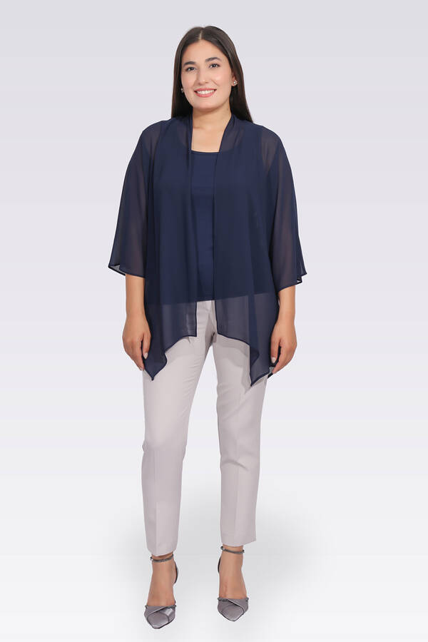 Tolga Saraçoğlu Oversize Şifon Midi Tuni̇k - Minimalist Günlük Stil