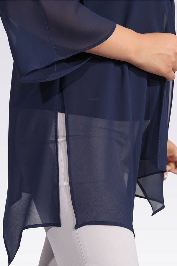 Tolga Saraçoğlu Oversize Şifon Midi Tuni̇k - Minimalist Günlük Stil