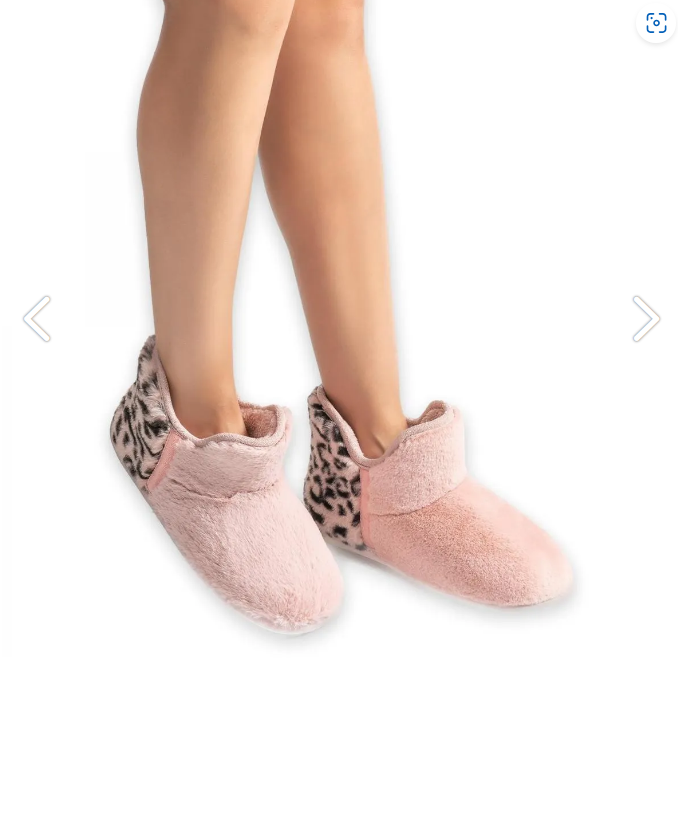 Twigy Leopar Detaylı Peluş Kadın Ev Terliği - Sıcak ve Rahat Main image