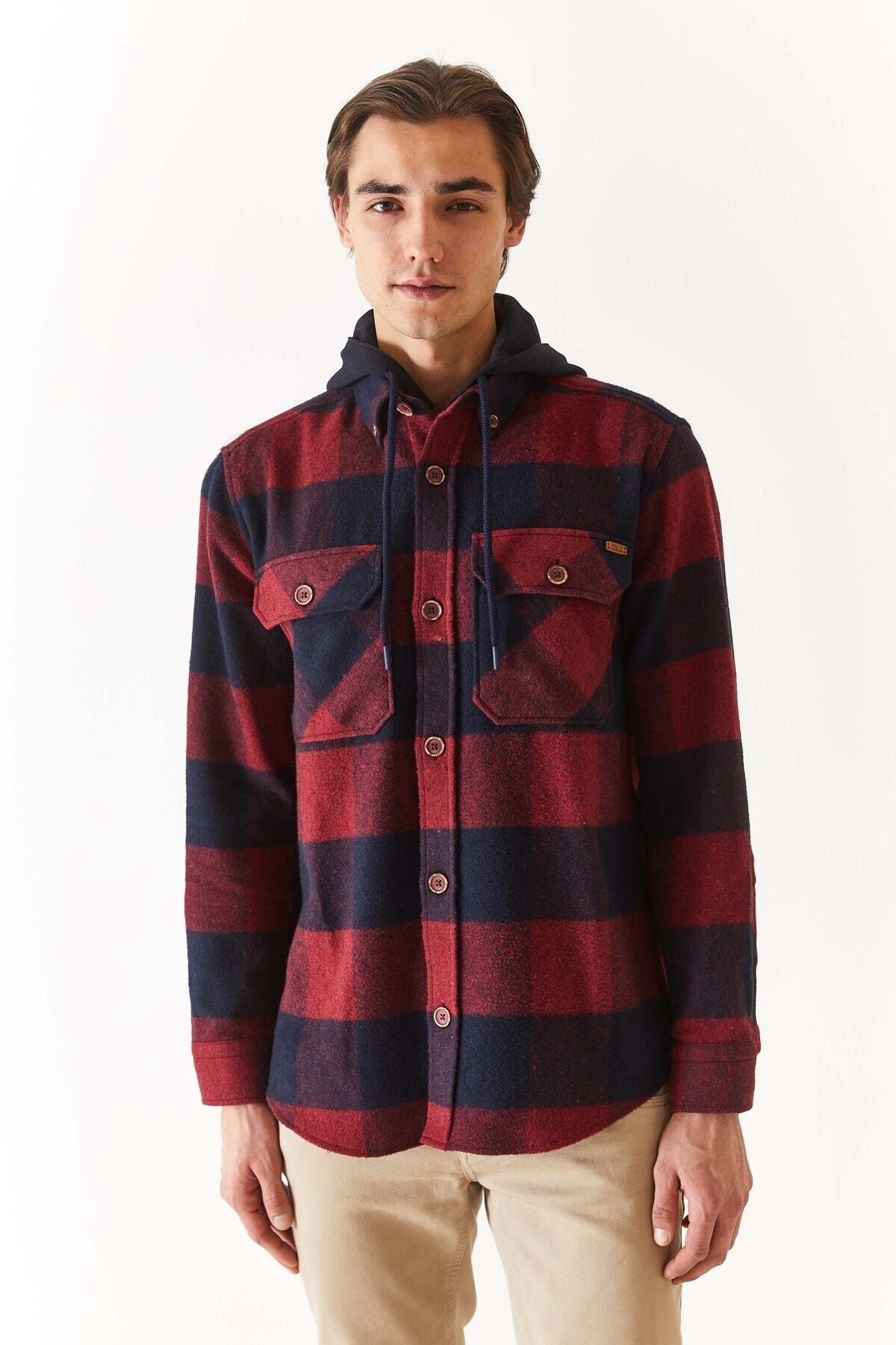 U.S. Polo Assn. Erkek Oversize Flanel Gömlek - Kaban Yaka - Uzun Kol Main image