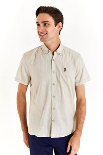 U.S. Polo Assn. Minimalist Kısa Kol Erkek Gömleği - Regular Fit