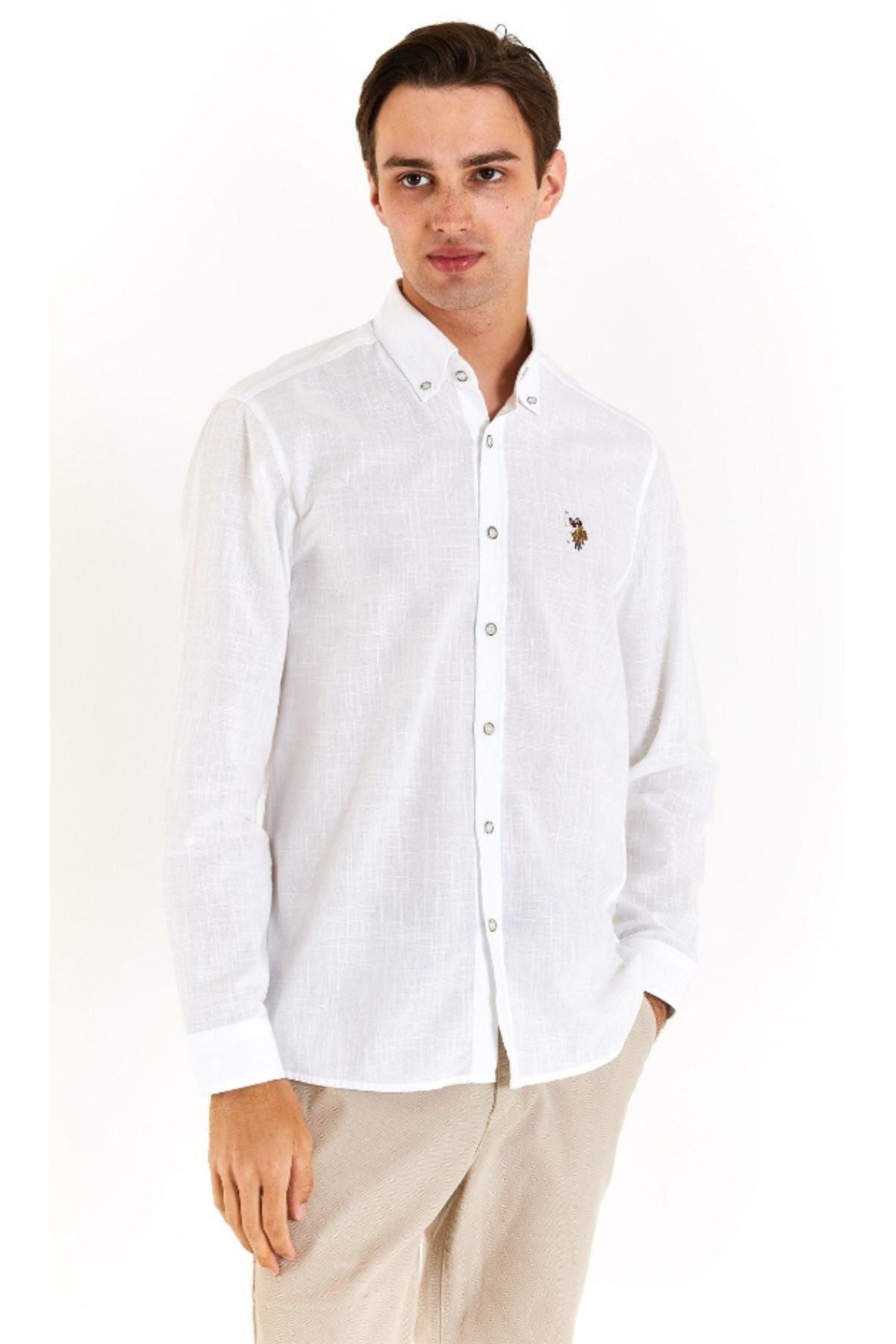 U.S. Polo Assn. Minimalist Erkek Gömlek - Uzun Kol - Günlük & İş