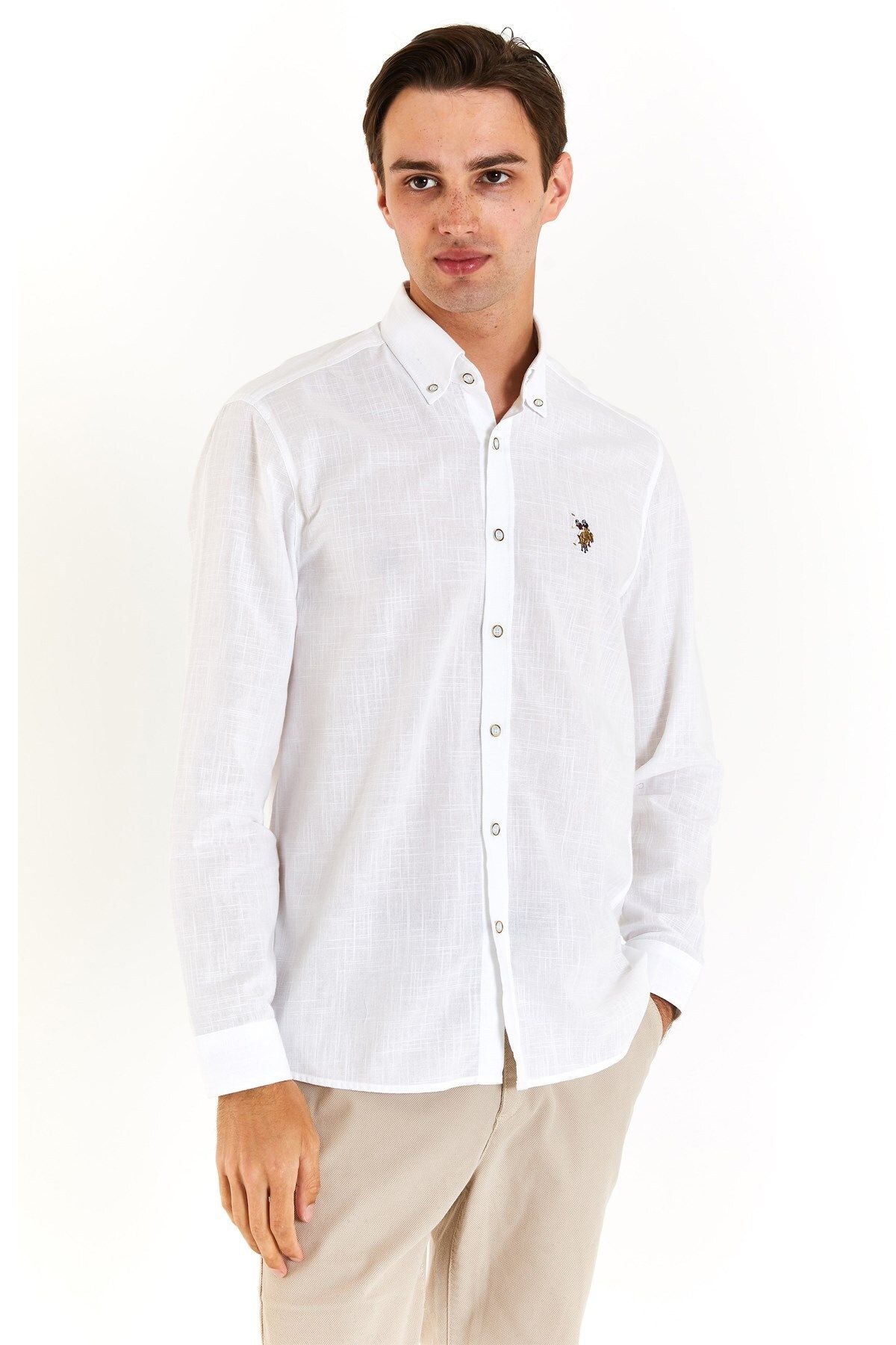 U.S. Polo Assn. Minimalist Erkek Gömlek - Uzun Kol - Günlük & İş